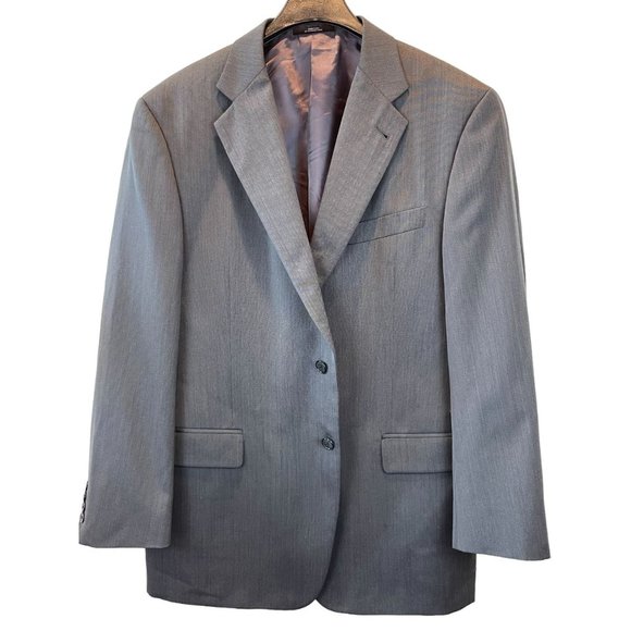Joseph Abboud Men Suit Blazer Jacket Single Breasted 100% Wool Slate Blue SZ 44R - Picture 1 of 8
